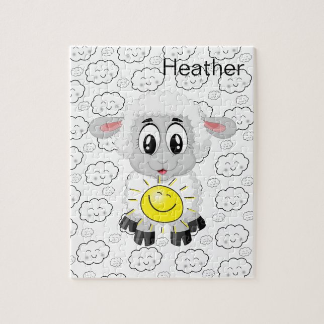 Puzzle Rompe el sol de nubes de ovejas (Vertical)