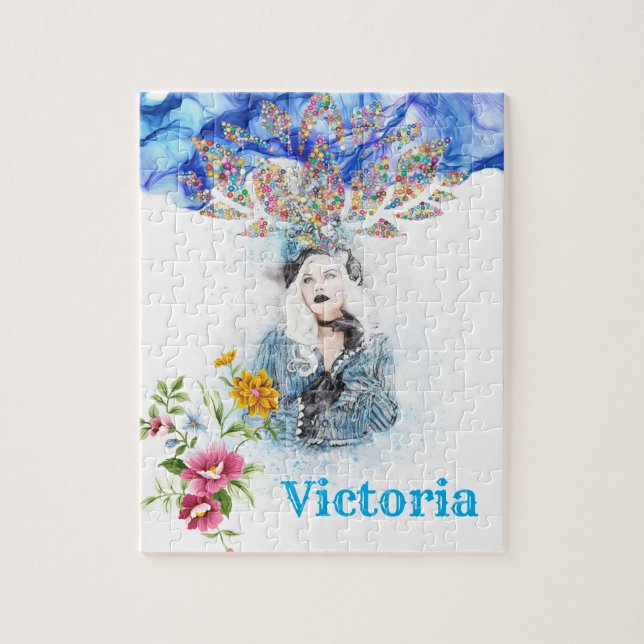 Puzzle Rompe la flor de las mujeres victorianas (Vertical)