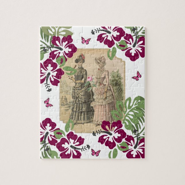 Puzzle Rompe la flor de las mujeres victorianas (Vertical)