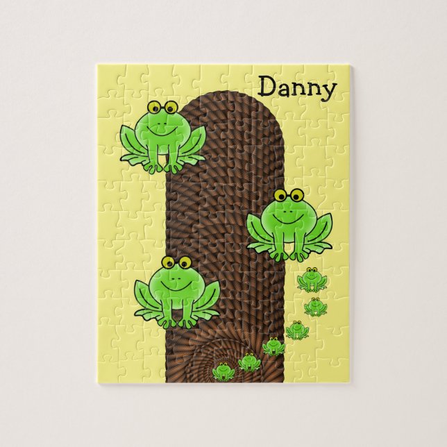 Puzzle Rompe las ranas verdes con el amarillo (Vertical)