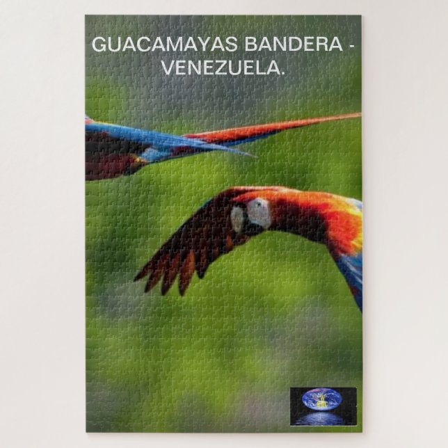 Puzzle Rompecabeza Guacamayas Bandera - Venezuela. (Vertical)