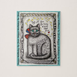 Puzzle "Rompecabezas 8x10" 110pc O 11x14" 252pc del gato"