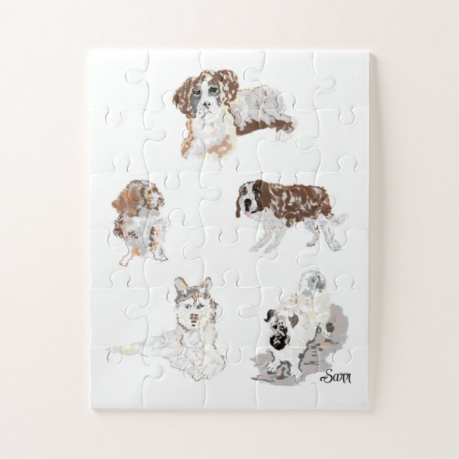 Puzzle Rompecabezas: Amor al perro (Vertical)