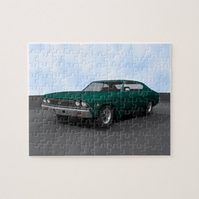 Puzzle Rompecabezas: Chevelle SS de 1968: Fin verde (Horizontal)
