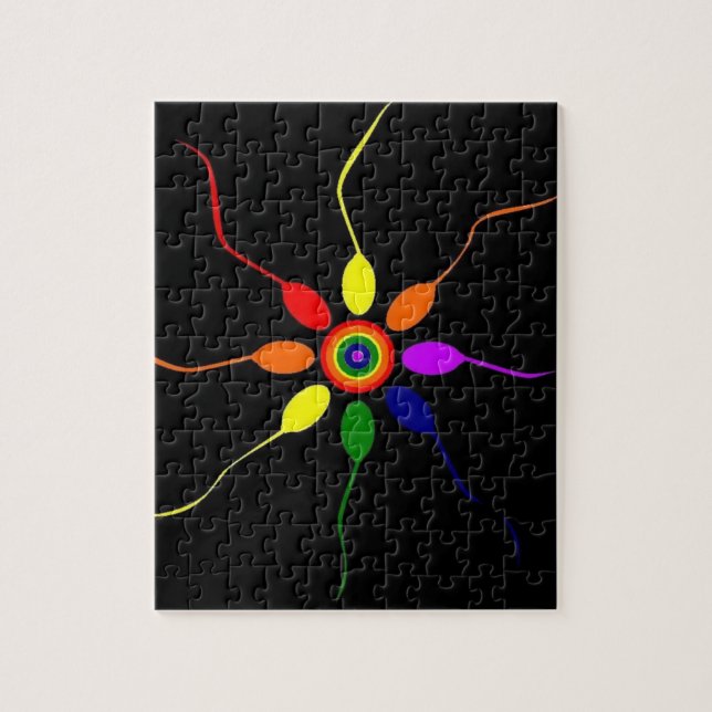 Puzzle "Rompecabezas de la esperma del arco iris" (Vertical)