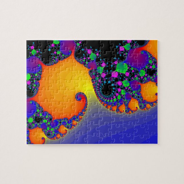 Puzzle Rompecabezas: Diseño fractal espiral (Horizontal)