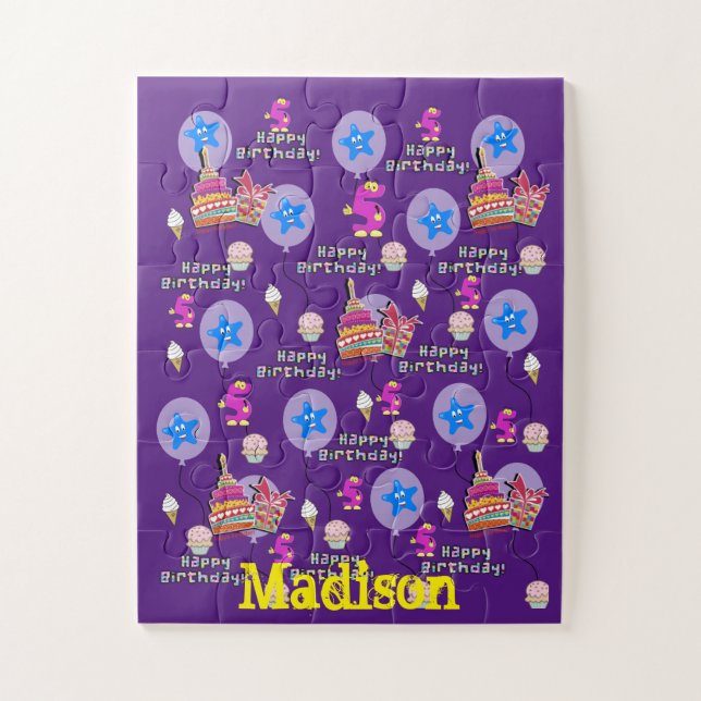 Puzzle Rompecabezas, Feliz Quinto Cumpleaños, #5 Cumpleañ (Vertical)