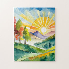 Puzzle Rompecabezas: Majestad de la Montaña al amanecer