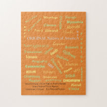 Rompecabezas/ Nativos Americanos Nombres / diseño 