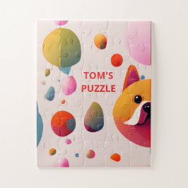 Puzzle ROMPECABEZAS: NIÑOS: Perro Colorido Personalizado 