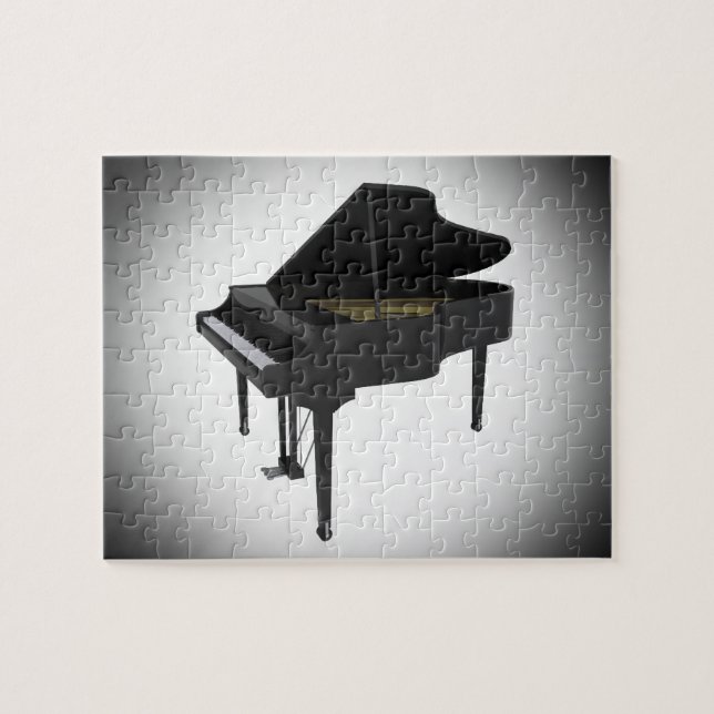 Puzzle Rompecabezas: Piano de cola negro (Horizontal)
