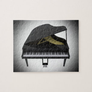 Puzzle Rompecabezas: Piano de cola negro