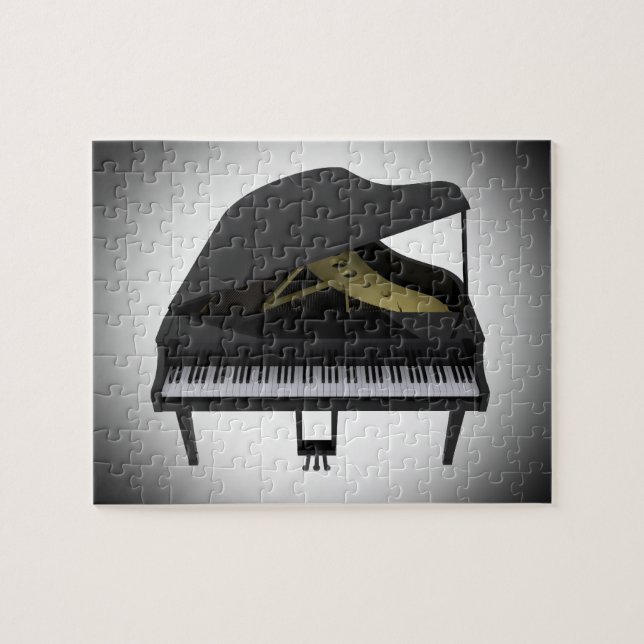 Puzzle Rompecabezas: Piano de cola negro (Horizontal)