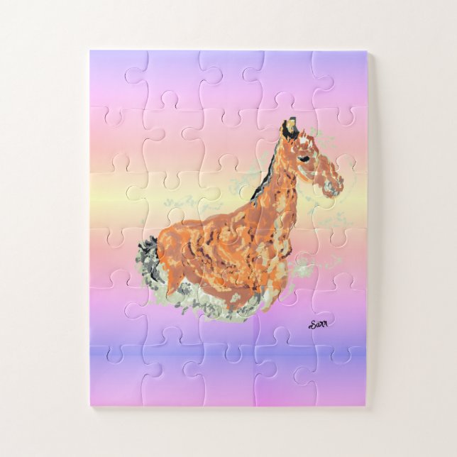 Puzzle Rompecabezas: Raza dentro del cielo (Vertical)