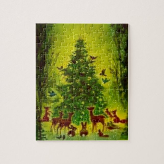 Puzzle Rompecabezas, reunión de Navidad alrededor de un á (Vertical)