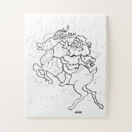 Puzzle Rompecabezas: Santa y Rudolph