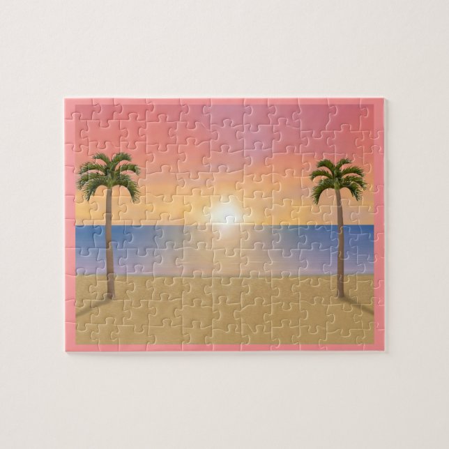 Puzzle Rompecabezas: Sunset / Sunrise Beach Scene (Horizontal)
