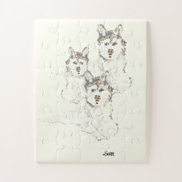 Puzzle Rompecía con Alaskan Husky