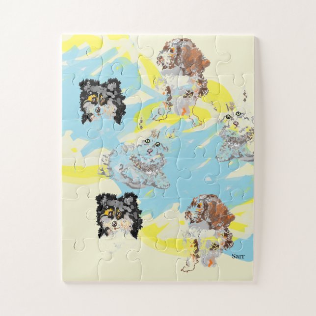 Puzzle Romper el viento de perros y gatos (Vertical)