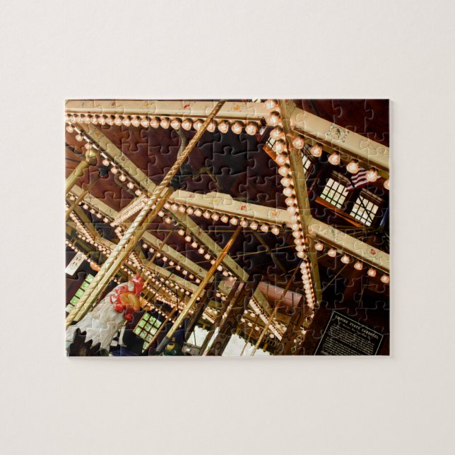 Puzzle Rooster de carrusel de época (Horizontal)