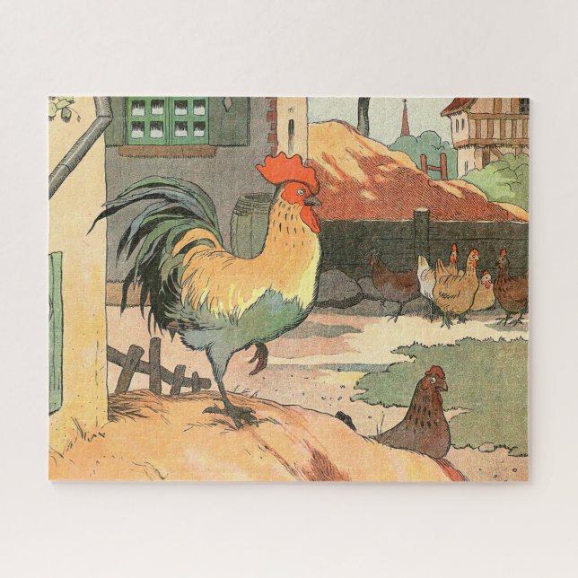 Puzzle Rooster en la Granja Grande (Horizontal)