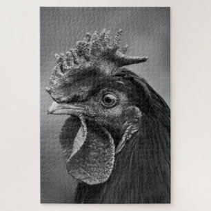 Puzzle Rooster negro y blanco
