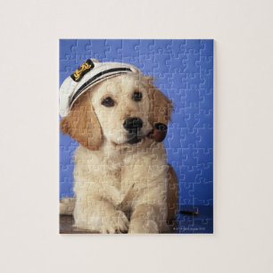 Puzzle Ropa con gorra, sosteniendo una pipa de humo