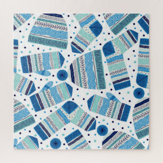 Puzzle Ropa de invierno de punto: Acogedor patrón sin cos