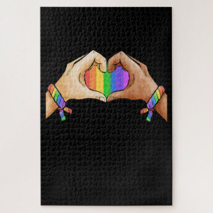 Puzzle Ropa de orgullo gay LGBT con bandera arcoiris unic