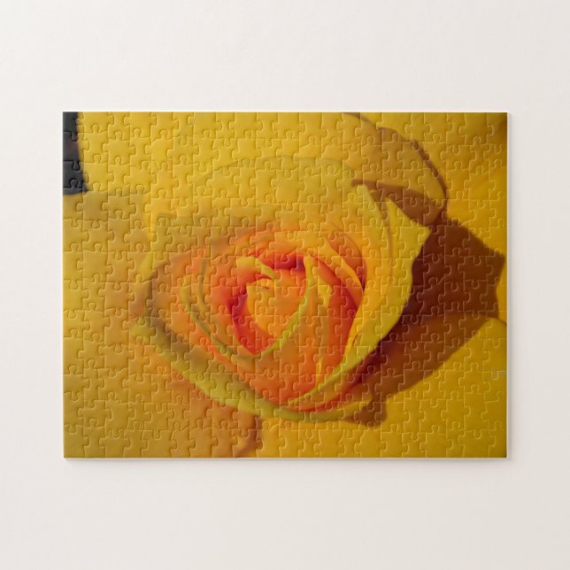 Puzzle Rosa amarilla - foto floral romántica (Horizontal)