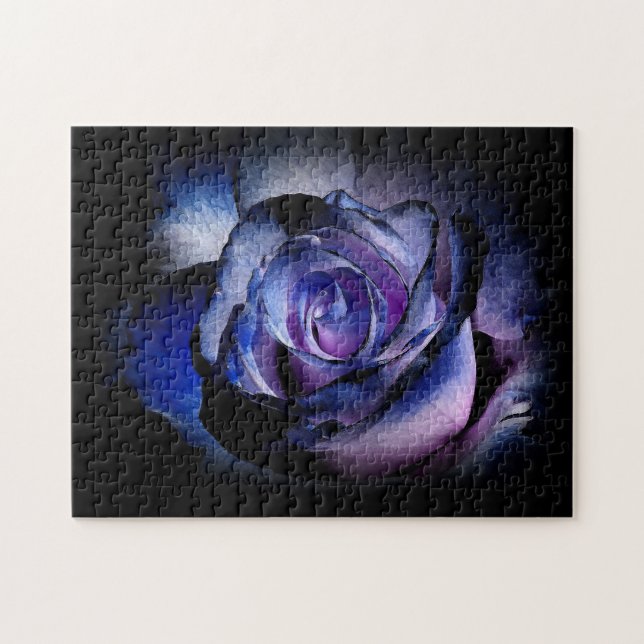 Puzzle Rosa azul oscuro (Horizontal)