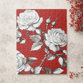 Puzzle Rosa Blanca Vintage