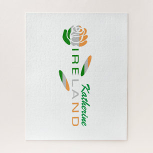 Puzzle Rosa de bandera irlandesa personalizado