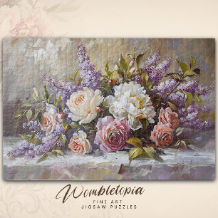 Puzzle Rosa de cosecha y Bella Artes Lilac Bouquet Floral