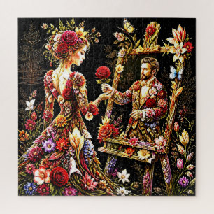 Puzzle Rosa de fantasía