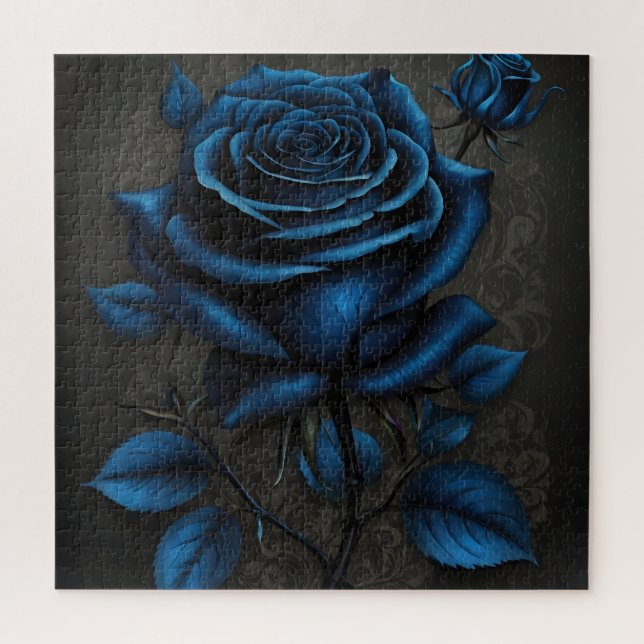 Puzzle Rosa Deep Blue de medianoche (Vertical)