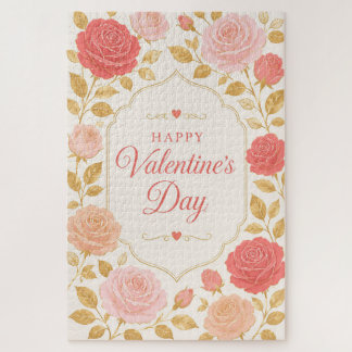 Puzzle Rosa Dorada Romance de San Valentín