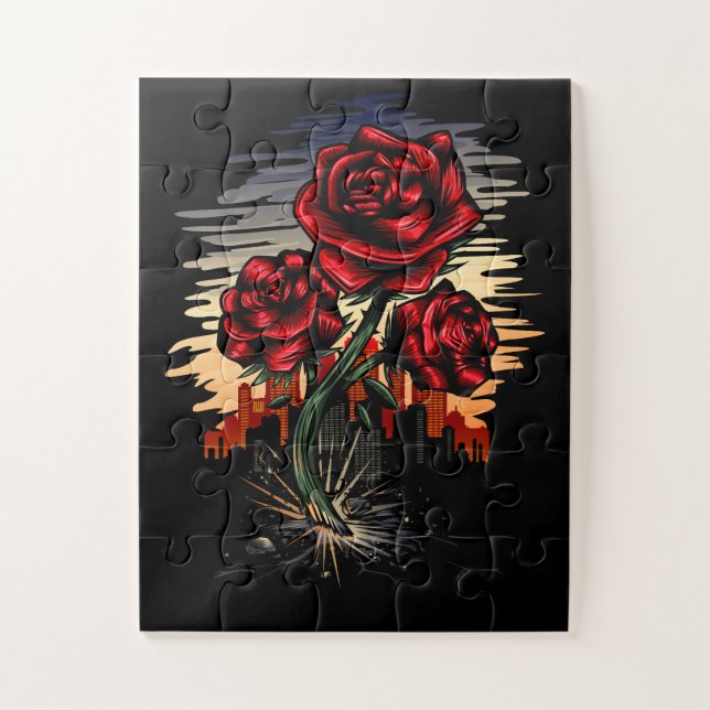 Puzzle Rosa en ascenso (Vertical)