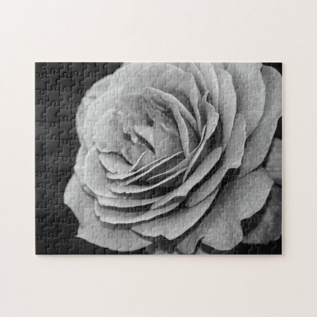 Puzzle Rosa en blanco y negro (Horizontal)