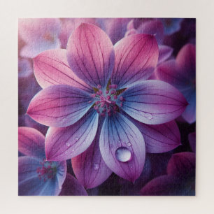 Puzzle Rosa floral y Lilac púrpura