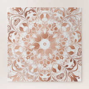 Puzzle Rosa Gold Floral Mandala