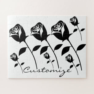 Puzzle Rosa negro Valentine Flor Thunder_Cove