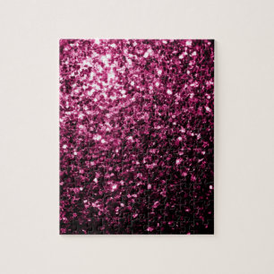 Puzzle Rosa oscuro falso brillo brilla destellos