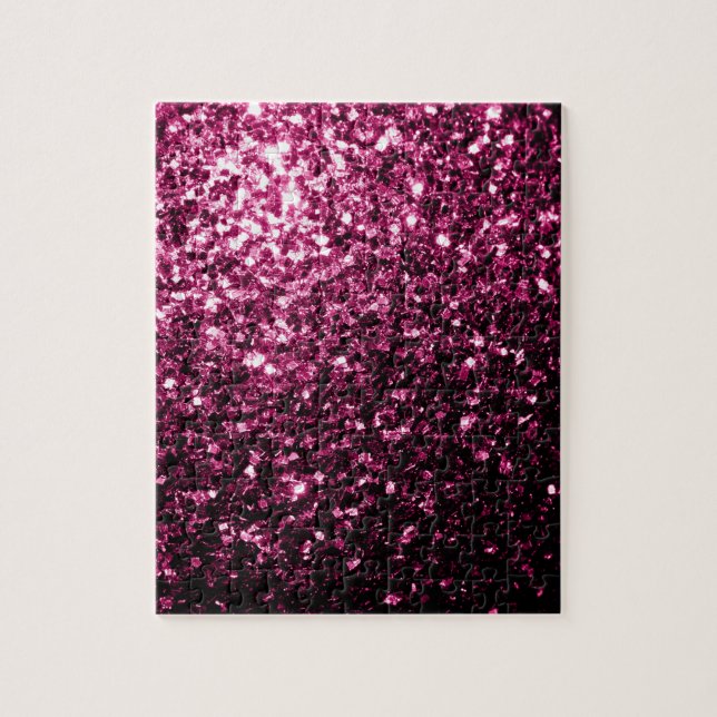 Puzzle Rosa oscuro falso brillo brilla destellos (Vertical)