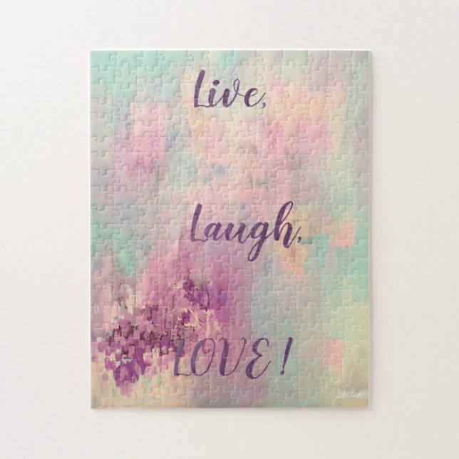 Puzzle Rosa Pastel Abstracto (Vertical)