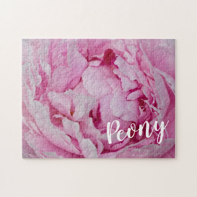 Puzzle Rosa Peony Blossom para los amantes de las flores  (Horizontal)