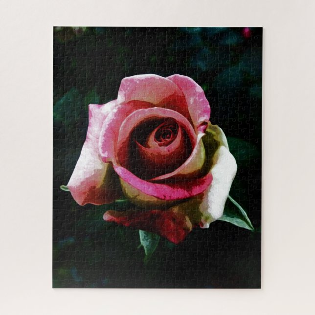 Puzzle Rosa Pintada al Óleo (Vertical)