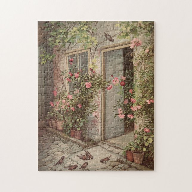 Puzzle Rosa Vintage Garden Cottage (Vertical)