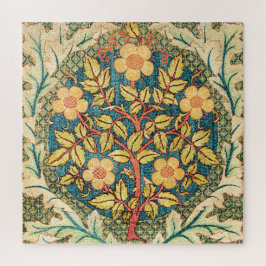 Puzzle Rosa Wreath - William Morris Vintage Art Floral