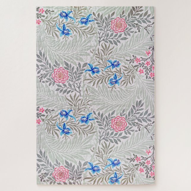 Puzzle Rosa y Larkspur, William Morris (Vertical)